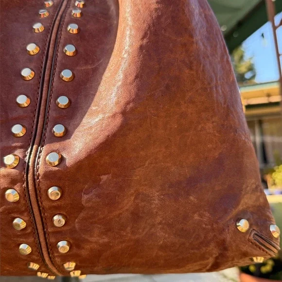 Michael Kors Distressed Uptown Astor Studded Hobo Bag - Picture 11 of 12